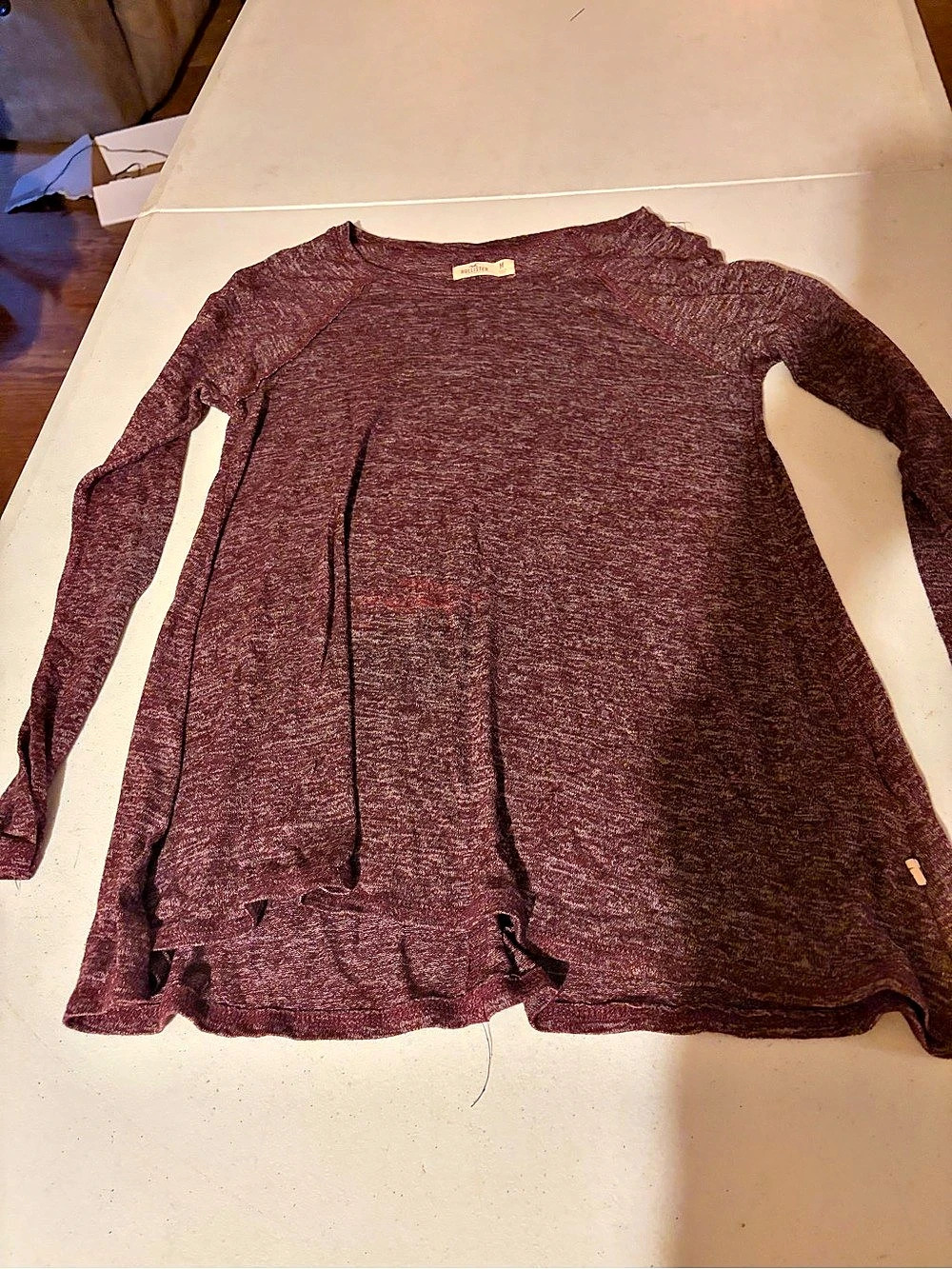 Hollister Long Sleeve Top in Purple Size Medium
